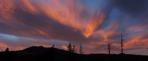 Last night's sunset over Underwood Mountain - photo by me