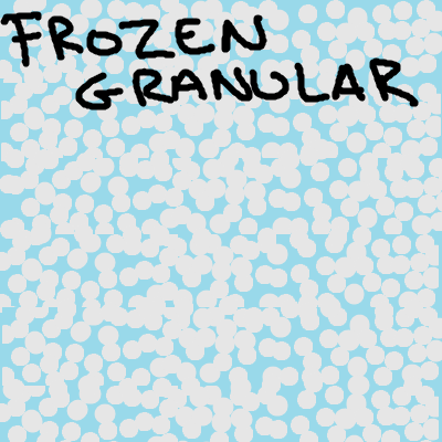 a drawing depicting frozen granular snow