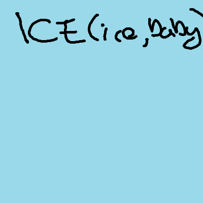 a drawing of the snow type known as "ice"