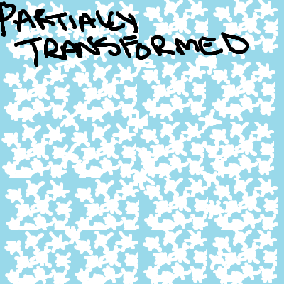 a drawing depicting partially transformed snow. 