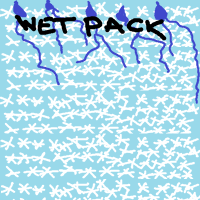 a drawing of wet pack snow